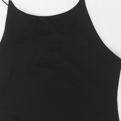 O.K. Womens Black Polyester Camisole Tank Size M Scoop Neck - Size M-L
