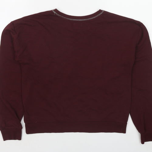 River Island Girls Red Cotton Pullover Sweatshirt Size 11-12 Years Pullover - Made To Perfection