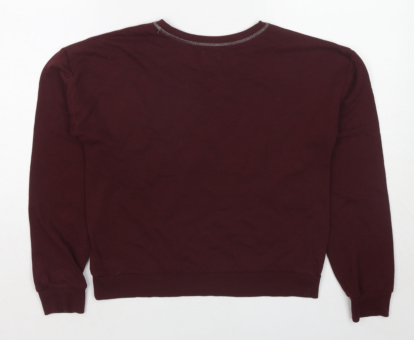 River Island Girls Red Cotton Pullover Sweatshirt Size 11-12 Years Pullover - Made To Perfection