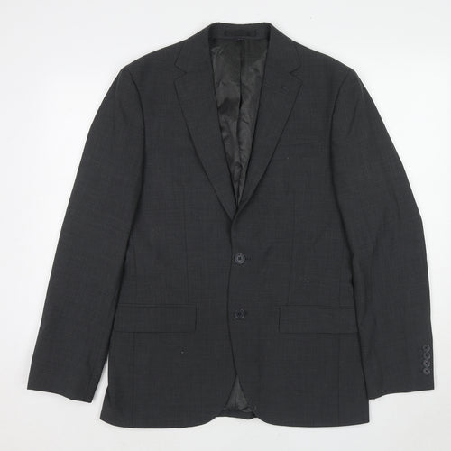 Marks and Spencer Mens Grey Polyester Jacket Suit Jacket Size 38 Regular
