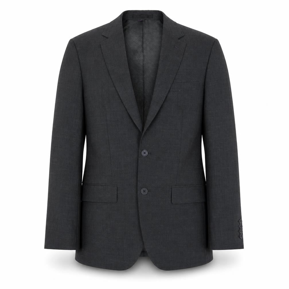 Front view of Marks & Spencer men’s grey polyester jacket suit jacket, size 38, regular