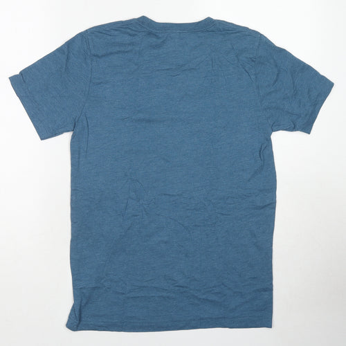 Canvas Mens Blue Cotton T-Shirt Size S Round Neck - Auntiesaurus