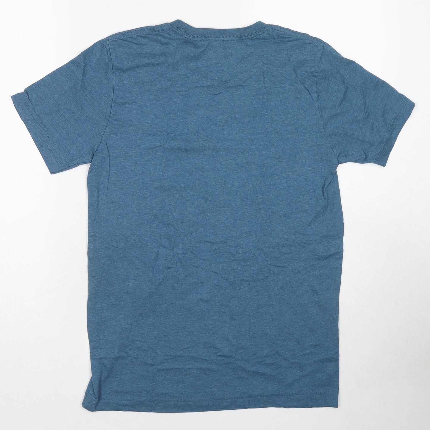 Canvas Mens Blue Cotton T-Shirt Size S Round Neck - Auntiesaurus