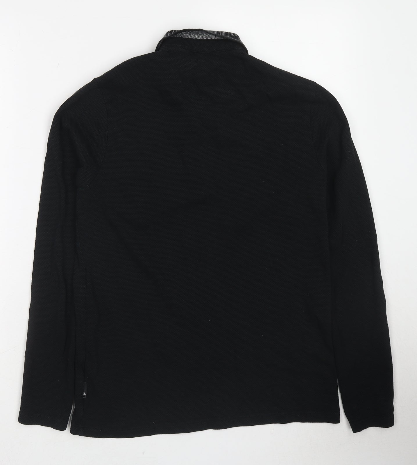 Burton Mens Black Cotton Polo Size S Collared Pullover