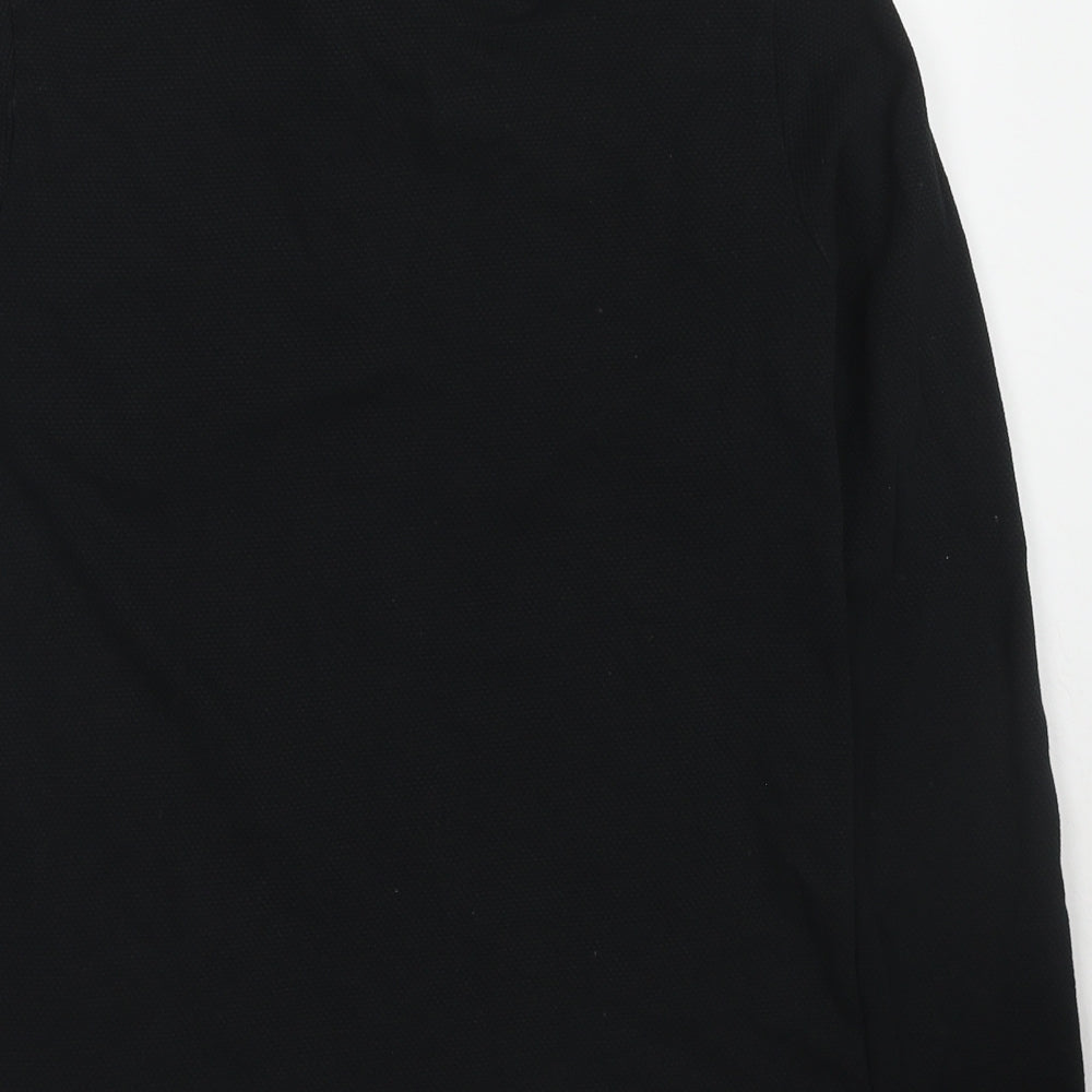 Burton Mens Black Cotton Polo Size S Collared Pullover