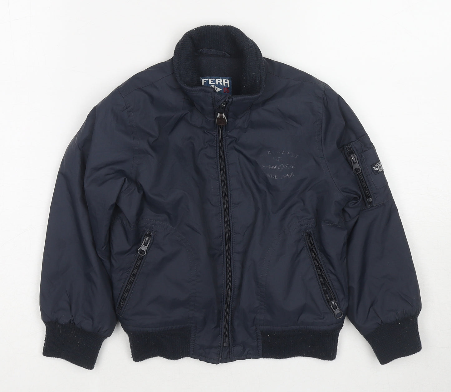 Sfera Boys Blue Bomber Jacket Jacket Size 4-5 Years Zip