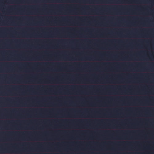 Joules Mens Blue Striped Cotton T-Shirt Size L Round Neck
