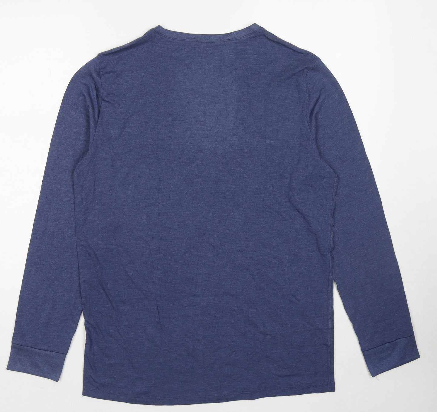 Marks and Spencer Mens Blue Acrylic T-Shirt Size M Round Neck