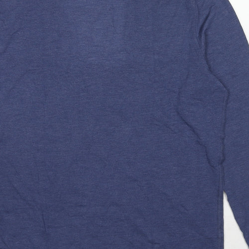 Marks and Spencer Mens Blue Acrylic T-Shirt Size M Round Neck
