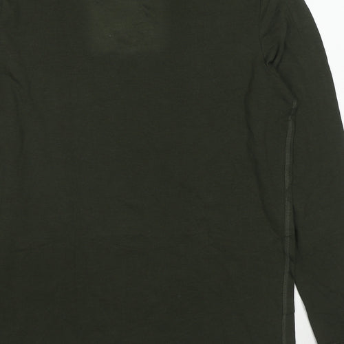 Marks and Spencer Mens Green Acrylic T-Shirt Size L Round Neck