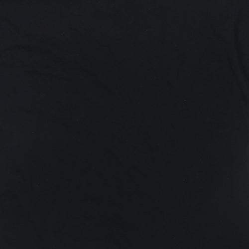 Gildan Womens Black Cotton Basic T-Shirt Size M Crew Neck