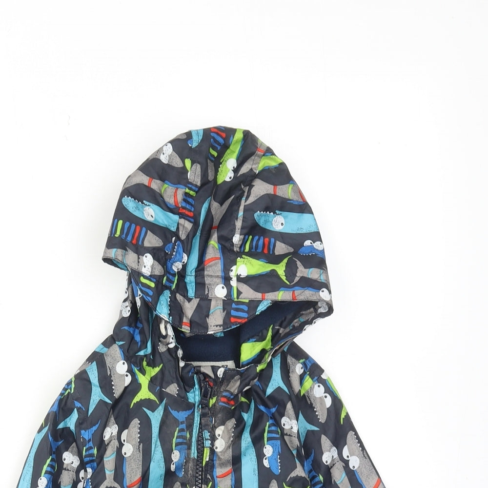 NEXT Boys Multicoloured Geometric Basic Jacket Jacket Size 9-12 Months Zip