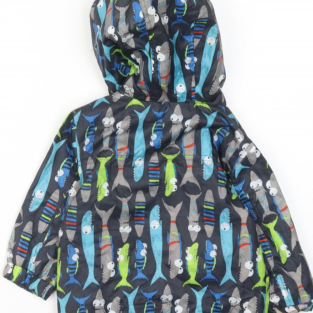 NEXT Boys Multicoloured Geometric Basic Jacket Jacket Size 9-12 Months Zip
