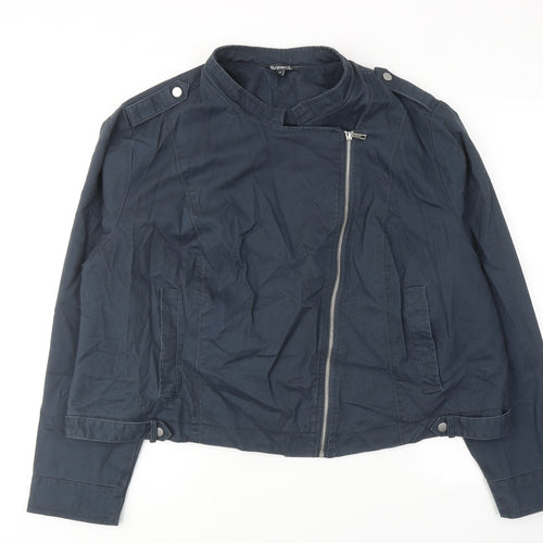 Bonmarché Womens Blue Jacket Size 24 Zip