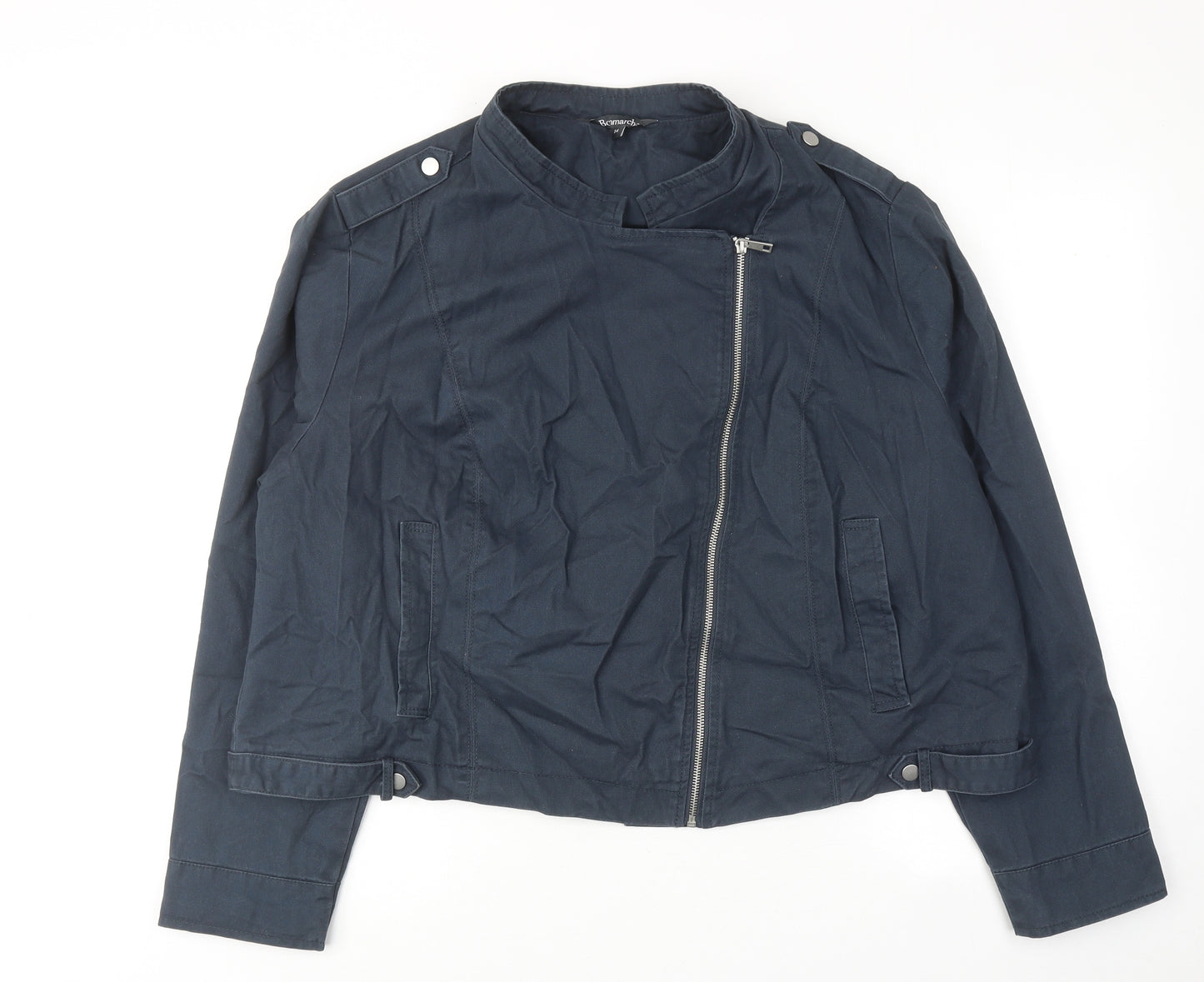 Bonmarché Womens Blue Jacket Size 24 Zip
