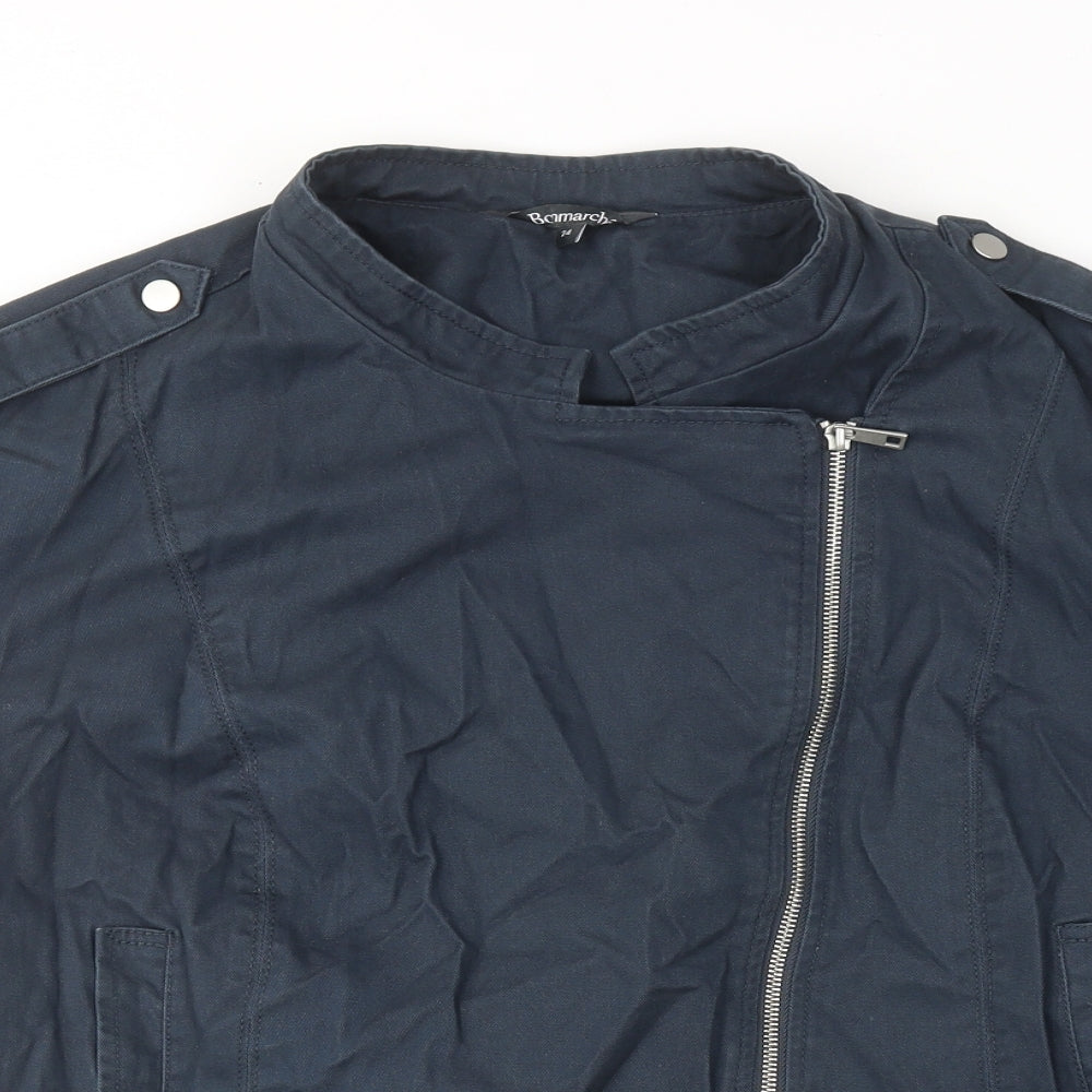 Bonmarché Womens Blue Jacket Size 24 Zip