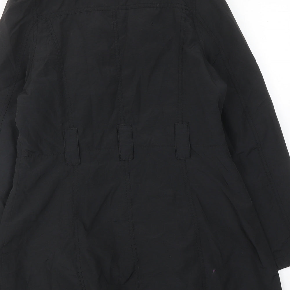 M&Co Girls Black Pea Coat Coat Size 13 Years Button
