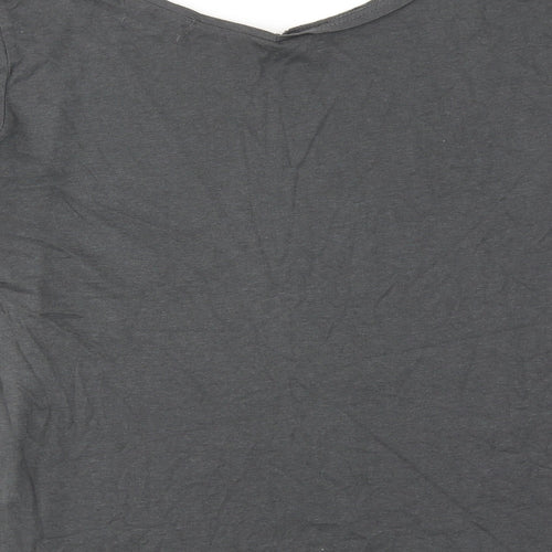 RESERVED Womens Grey Modal Basic T-Shirt Size M Boat Neck