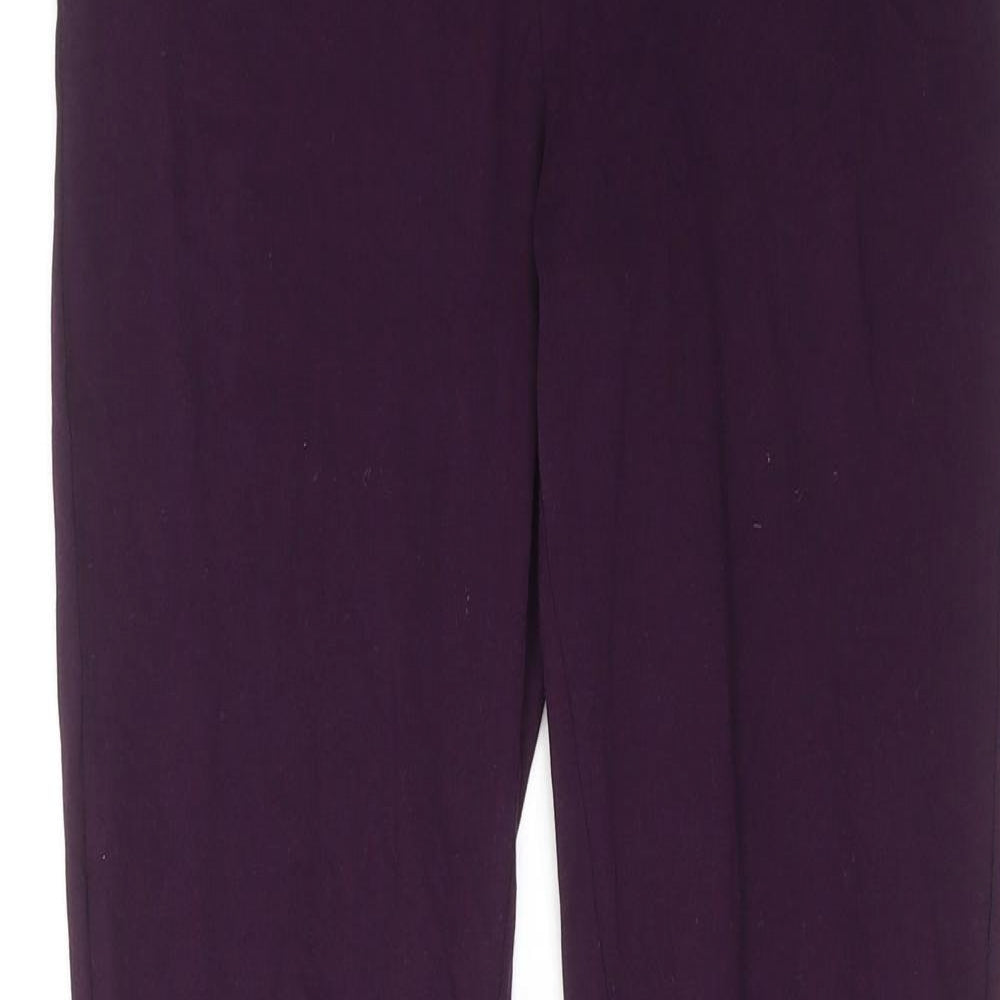 M&Co Womens Purple Cotton Capri Leggings Size S