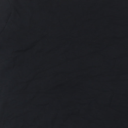Marks and Spencer Womens Black Cotton Basic T-Shirt Size 18 V-Neck