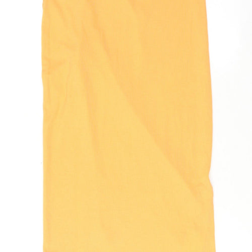 Cider Womens Orange Polyester A-Line Skirt Size XS