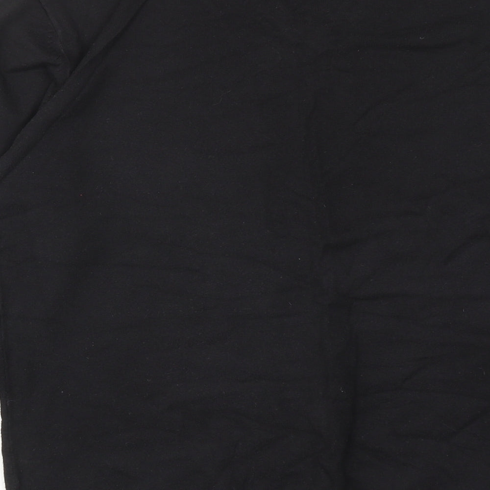 NEXT Mens Black V-Neck Cotton Pullover Jumper Size M Long Sleeve