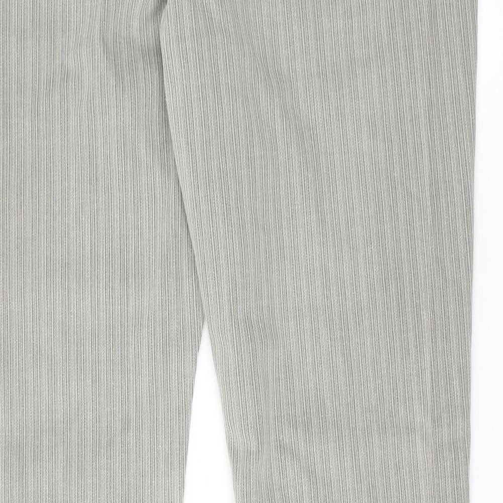 Papaya Womens Grey Cotton Bootcut Jeans Size 18 Regular Zip