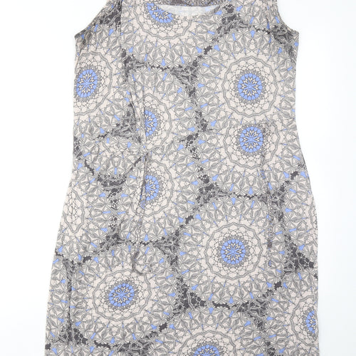 Per Una Womens Multicoloured Geometric Polyester A-Line Size 14 Round Neck Pullover