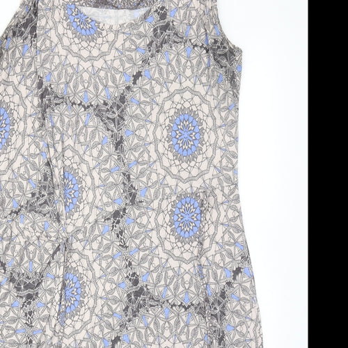 Per Una Womens Multicoloured Geometric Polyester A-Line Size 14 Round Neck Pullover