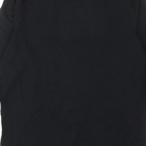 Marks and Spencer Mens Black Viscose T-Shirt Size S Round Neck