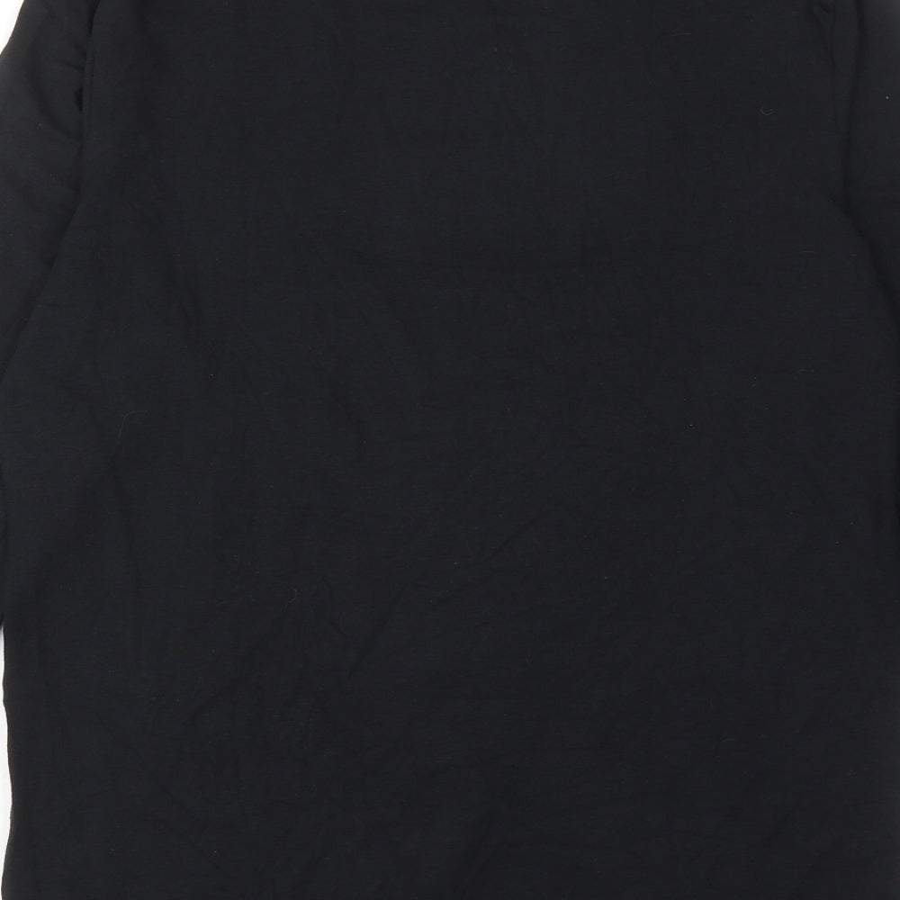 Marks and Spencer Mens Black Viscose T-Shirt Size S Round Neck