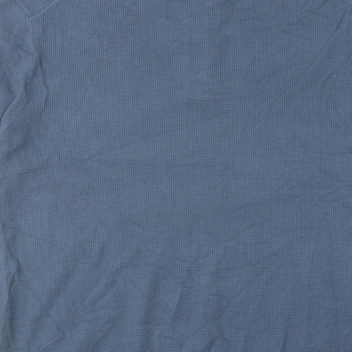 Marks and Spencer Mens Blue Cotton Polo Size 2XL Collared Button