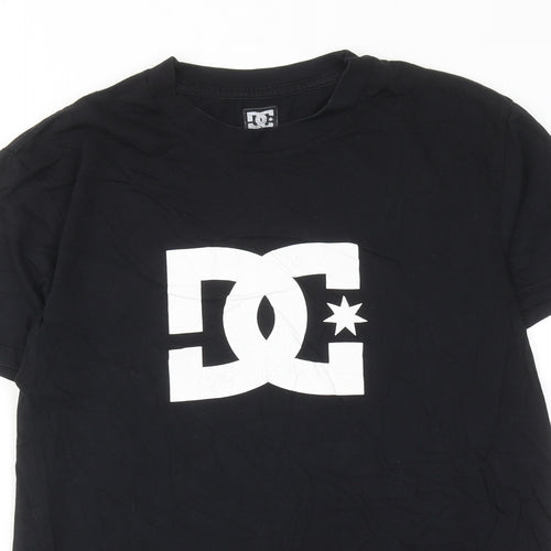 DC Mens Black Cotton T-Shirt Size L Round Neck