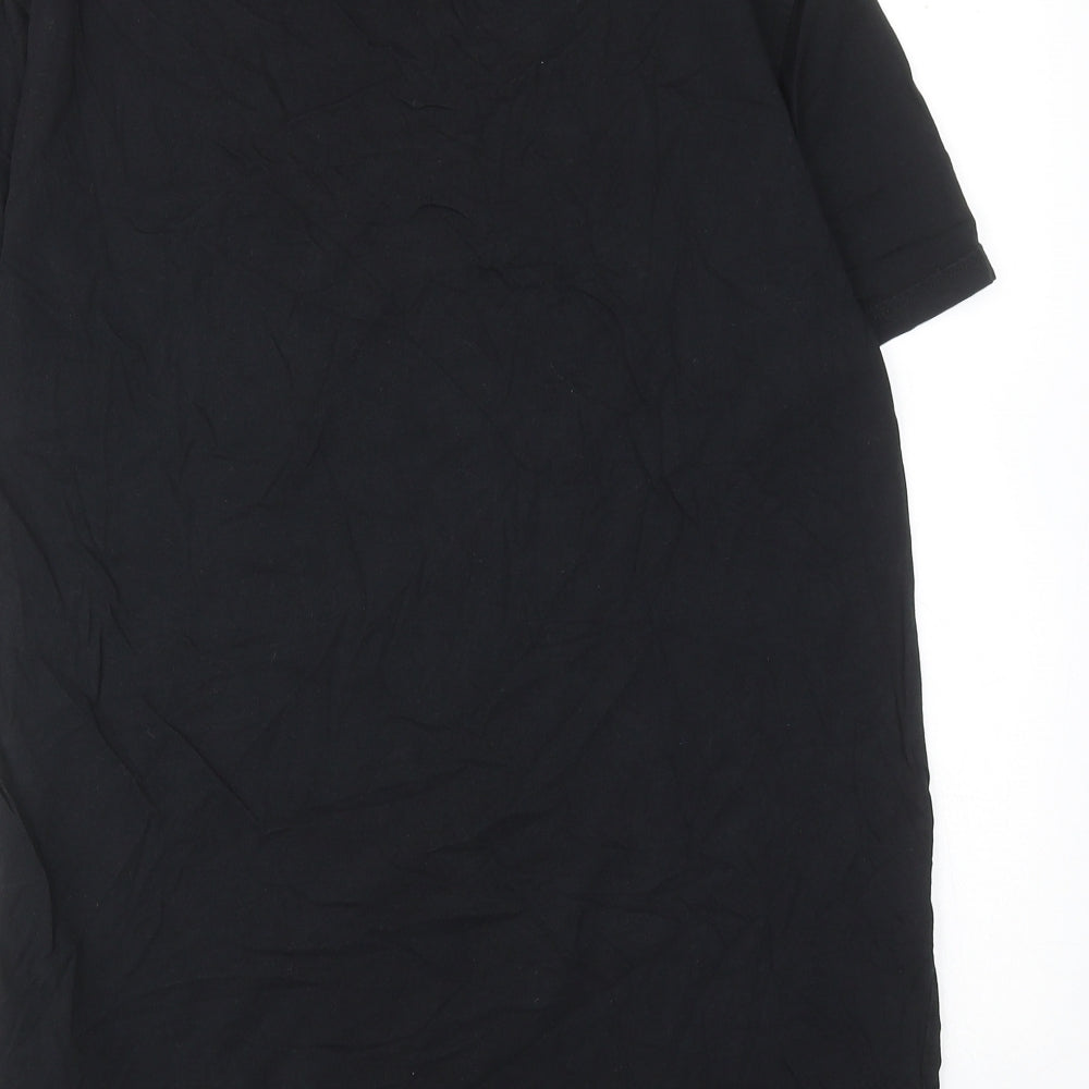DC Mens Black Cotton T-Shirt Size L Round Neck
