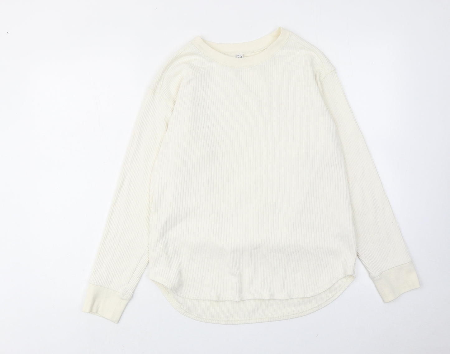 Marks and Spencer Mens Ivory Acrylic T-Shirt Size L Round Neck