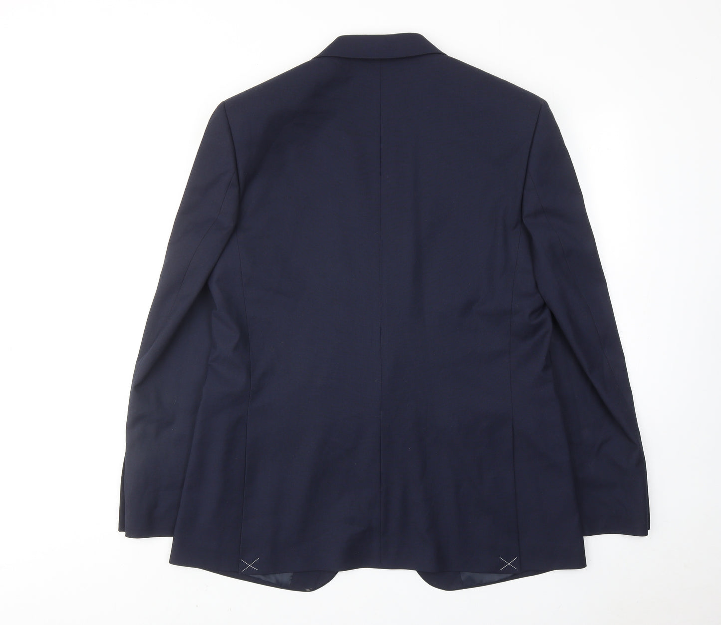 Marks and Spencer Mens Blue Polyester Jacket Suit Jacket Size 42 Regular