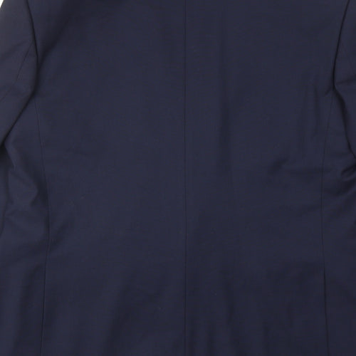 Marks and Spencer Mens Blue Polyester Jacket Suit Jacket Size 42 Regular