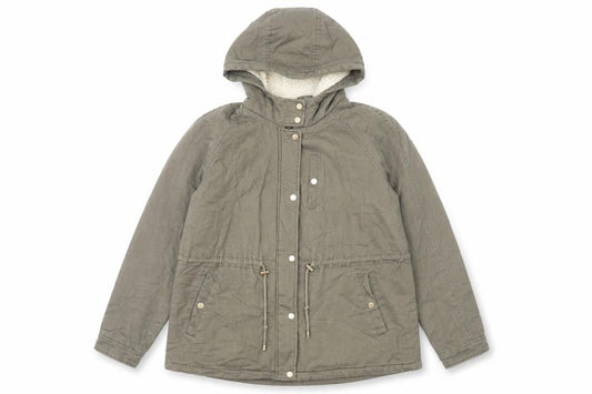 Front view of Collection B New York women’s green jacket, size XL, zip