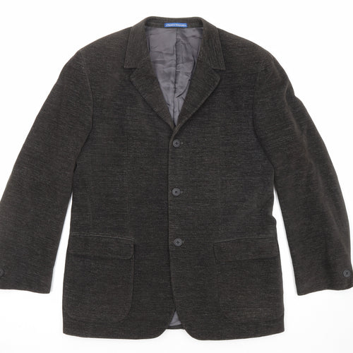Franco Volzano Mens Brown Cotton Jacket Blazer Size 50 Regular