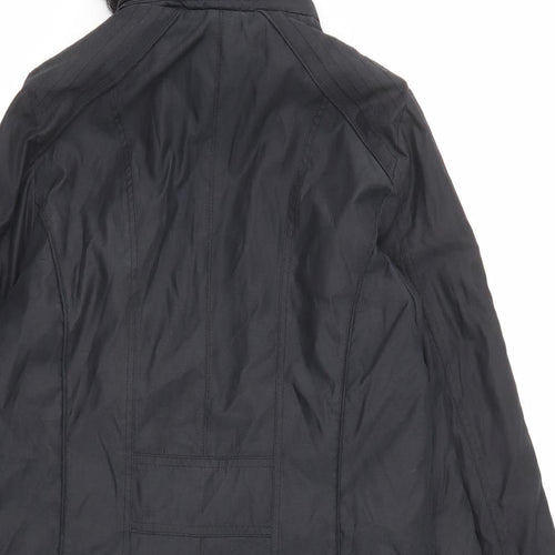 Per Una Womens Black Parka Coat Size M Zip