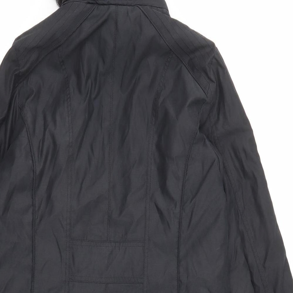 Per Una Womens Black Parka Coat Size M Zip