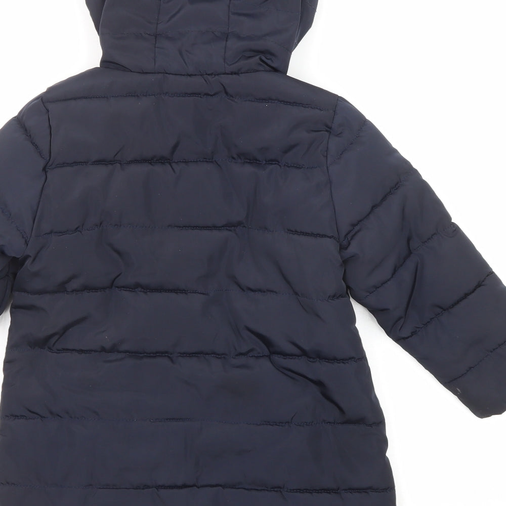 US Polo Assn. Boys Brown Puffer Jacket Jacket Size 3-4 Years Zip