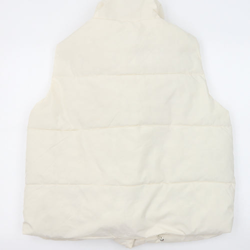 Dianyige Womens Ivory Gilet Jacket Size M Zip