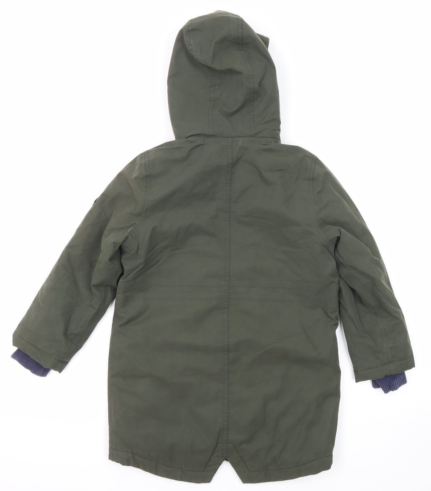 Joules Boys Green Parka Coat Size 6 Years Zip