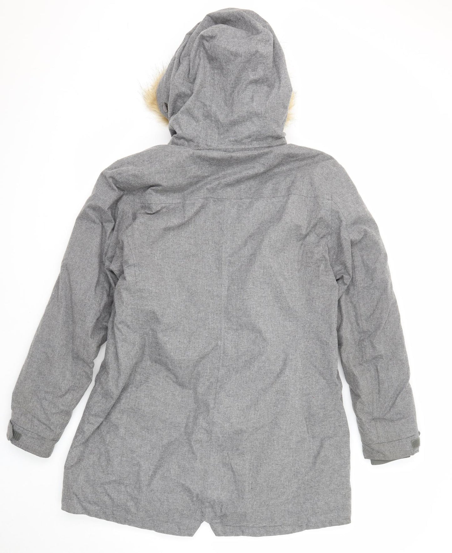 TOG24 Womens Grey Parka Coat Size 14 Zip