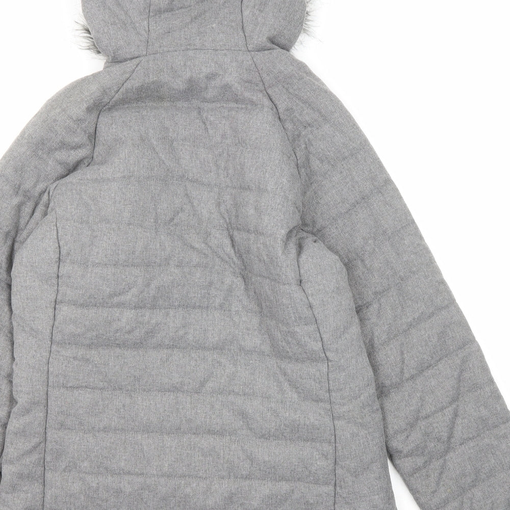Craghoppers Womens Grey Quilted Jacket Size 10 Zip