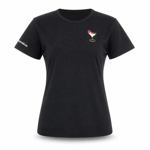 Bad Mothers Club Womens Black Cotton Basic T-Shirt Size S Round Neck