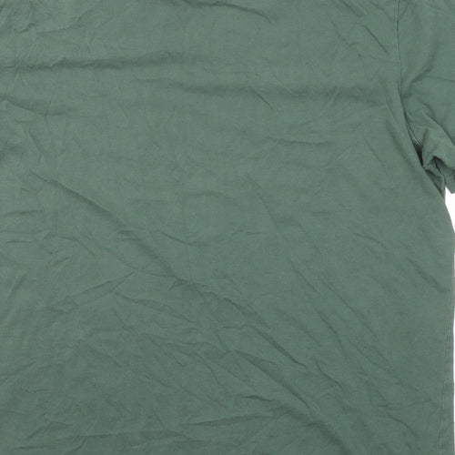 NEXT Mens Green Cotton T-Shirt Size XL Round Neck