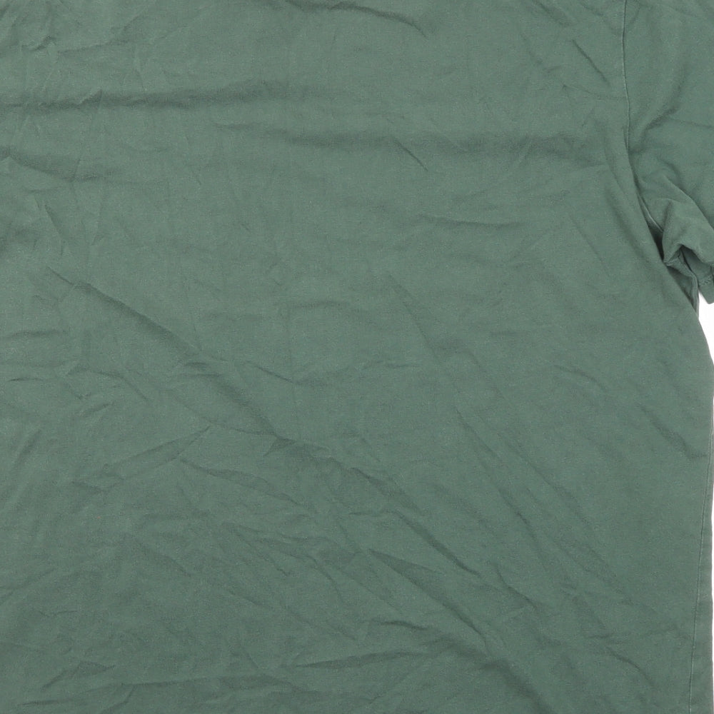 NEXT Mens Green Cotton T-Shirt Size XL Round Neck