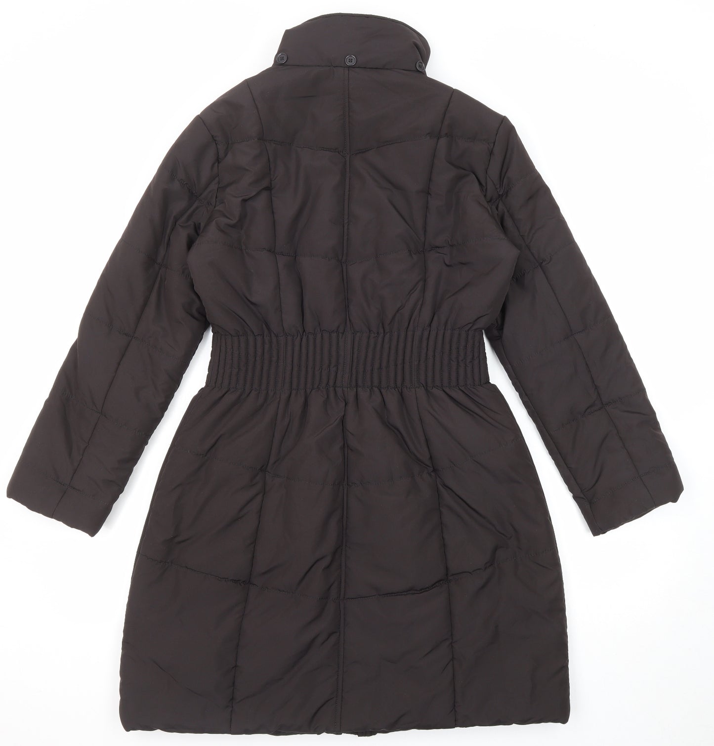 David Parry Womens Brown Parka Coat Size 12 Zip